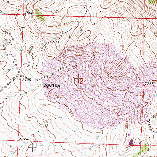 Topographic Map of Utah Mine, WY