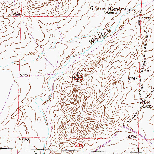 Topographic Map of Al Claim Group Mine, WY