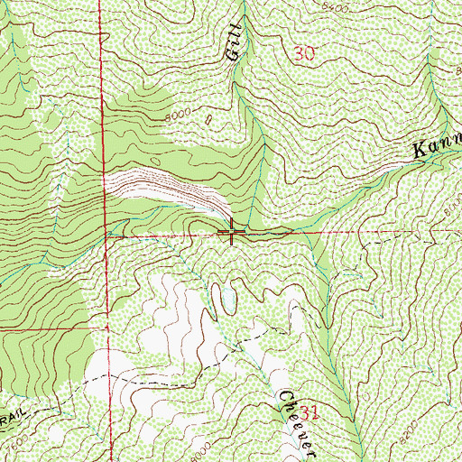 Topographic Map of Gill Creek, CO