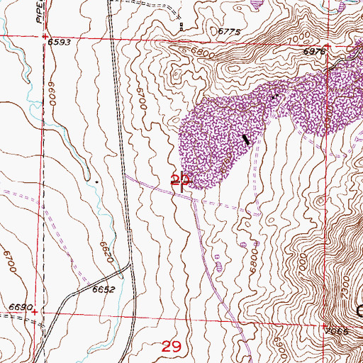 Topographic Map of Betty Mae Claims, WY