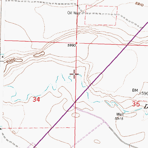 Topographic Map of Omaha Soda Deposit, WY
