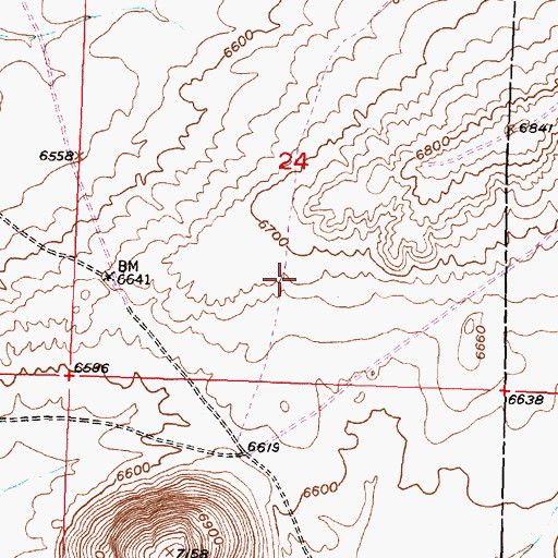 Topographic Map of Sage Hen Creek Mine, WY