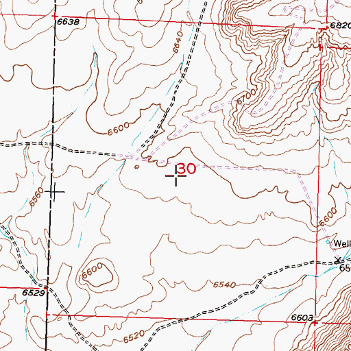 Topographic Map of Split Rock Mine, WY