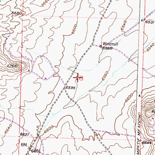 Topographic Map of WL Marion and LB Curtis Jade Claim, WY