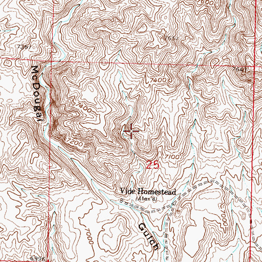 Topographic Map of Goat Mountain Area Mine, WY