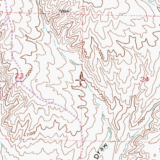 Topographic Map of D-One Mine, WY