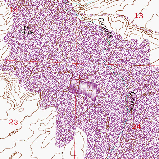 Topographic Map of Day Mine, WY