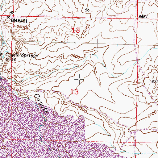 Topographic Map of Keeno Number One Mine, WY