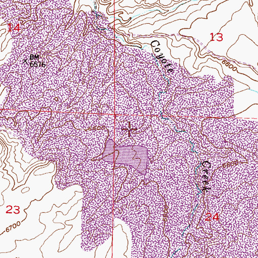 Topographic Map of Loco C Mine, WY