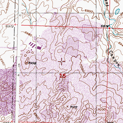 Topographic Map of AlJob Number Nine Mine, WY