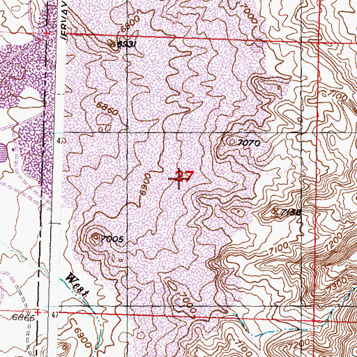 Topographic Map of Mars Number One Mine, WY