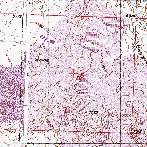 Topographic Map of Pay Number Eight Mine, WY