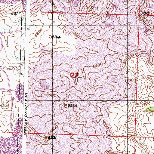Topographic Map of Pit Number Seven, WY
