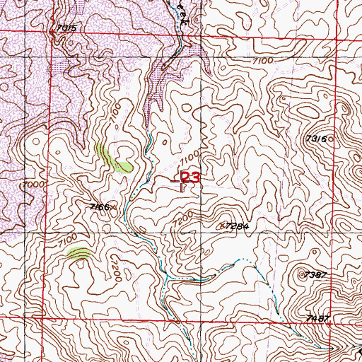 Topographic Map of Star Number One Mine, WY