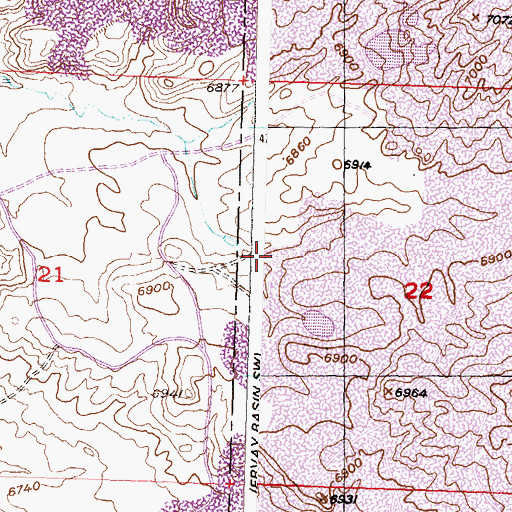 Topographic Map of Star Number Seven Mine, WY