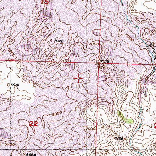 Topographic Map of Tee Mine, WY