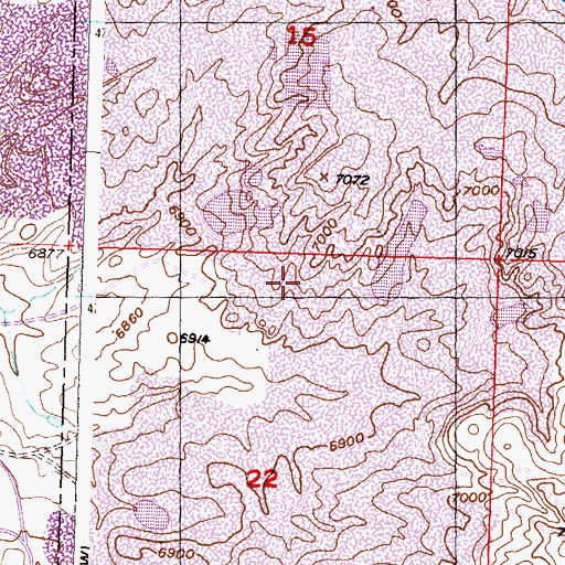 Topographic Map of D-Eight Pit, WY