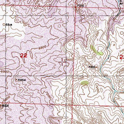 Topographic Map of Boundary Overstrip of Tee Mine Number One, WY