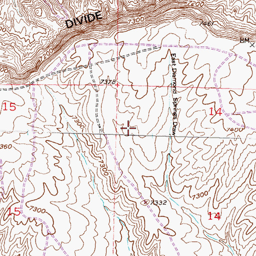 Topographic Map of U Mine, WY