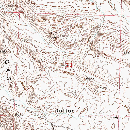 Topographic Map of Bobcat Mine, WY