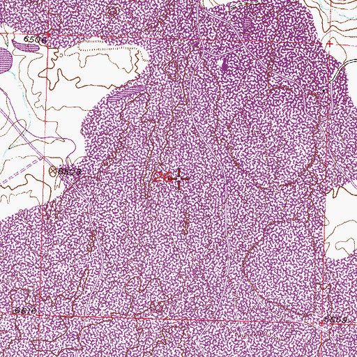 Topographic Map of Cannel Number Nine Mine, WY