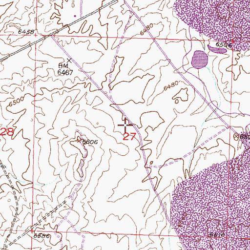 Topographic Map of George Mine, WY