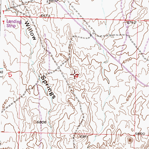 Topographic Map of Last Chance Mine, WY