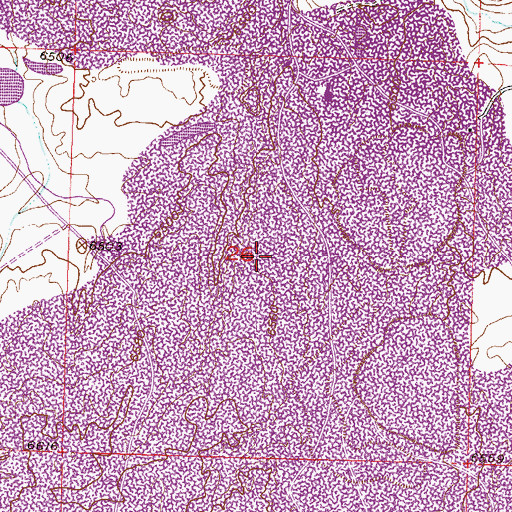 Topographic Map of Lucky Mac Mine, WY