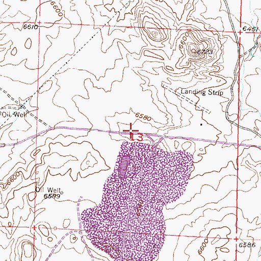 Topographic Map of Noble Number Seven Mine, WY