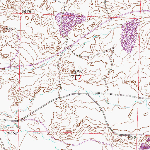 Topographic Map of Rim Number Four Mine, WY