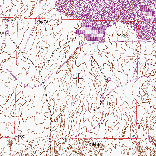 Topographic Map of E Pits, WY