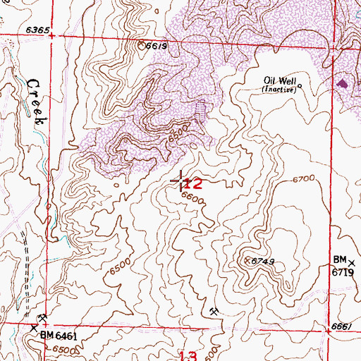 Topographic Map of Andria Two Mine, WY