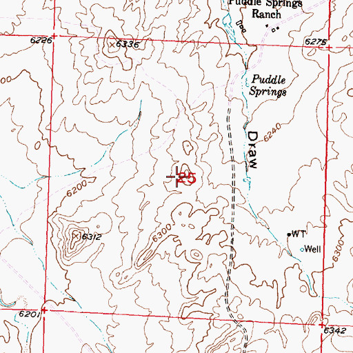 Topographic Map of Arabic Number Seven Mine, WY