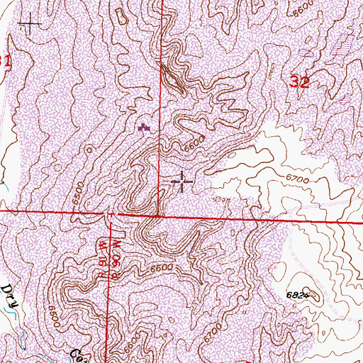 Topographic Map of Dick Number One Mine, WY