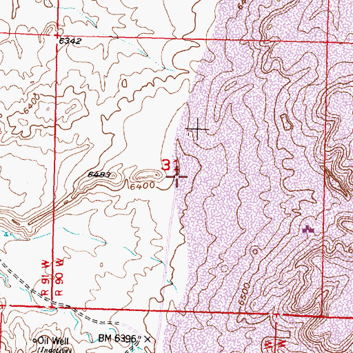 Topographic Map of Dick Number Fourteen, WY