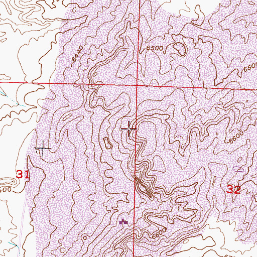 Topographic Map of Dick Number Fifteen Mine, WY