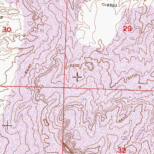 Topographic Map of Dick Number Nineteen Mine, WY