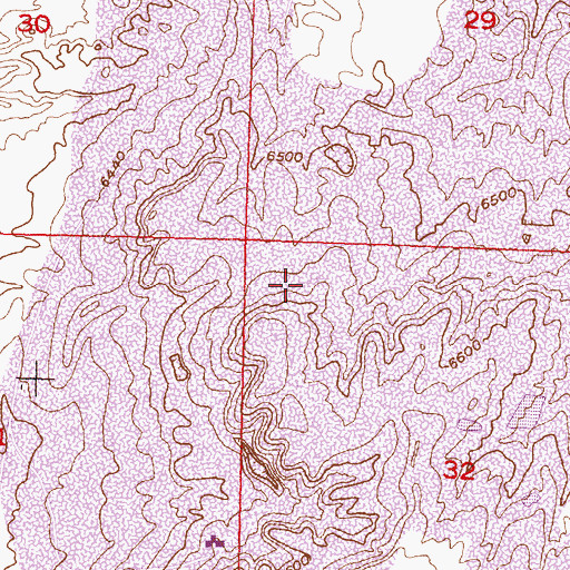 Topographic Map of Dee Number Six Mine, WY