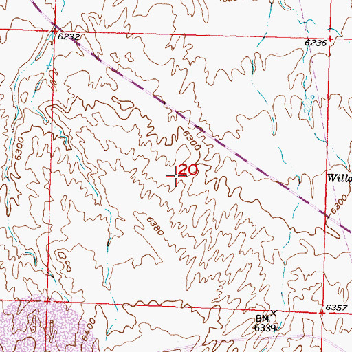 Topographic Map of Eureka Two Mine, WY