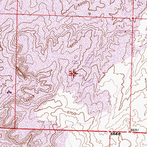 Topographic Map of Federal Numbers 10-13 Mine, WY