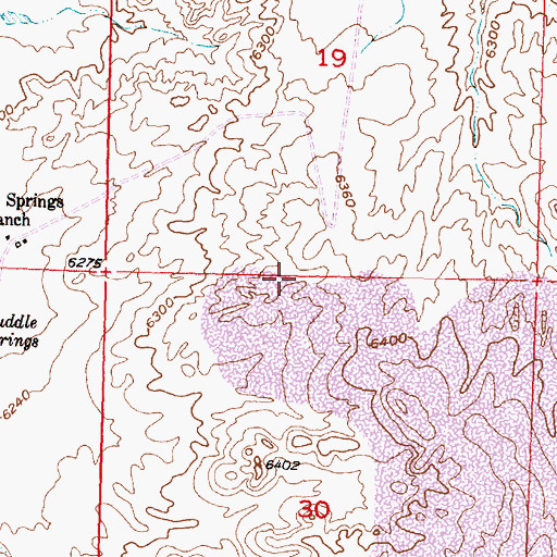 Topographic Map of George Number Fourteen Mine, WY