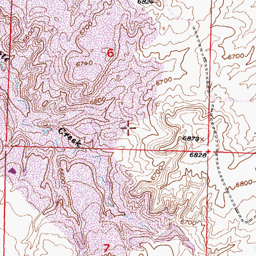 Topographic Map of Joy Number Six Mine, WY