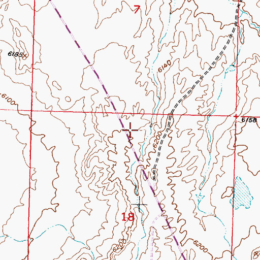 Topographic Map of Kewit-Four Corners Property Mine, WY