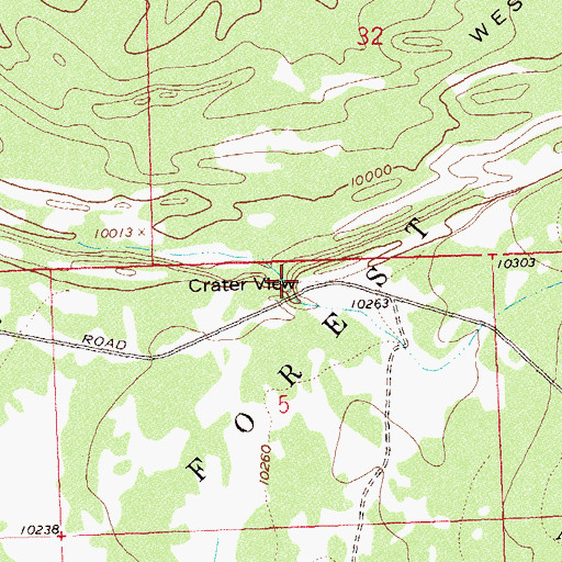 Topographic Map of Crater View, CO