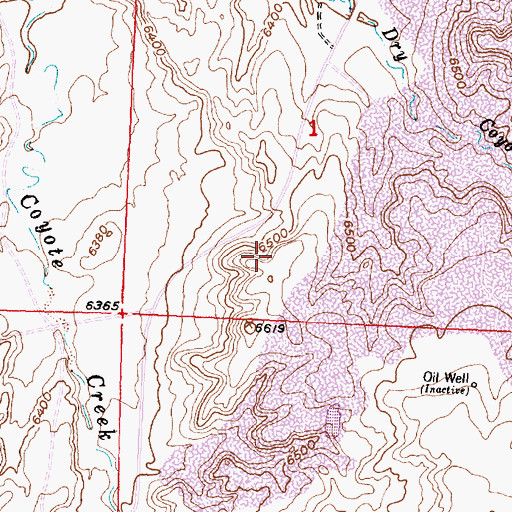 Topographic Map of Phil Number Four Mine, WY