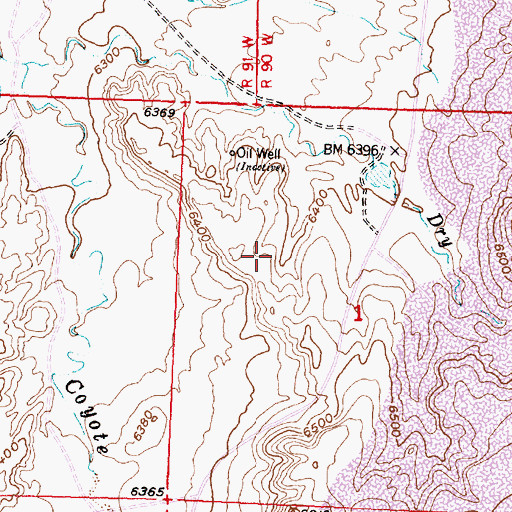 Topographic Map of Phil Number Twelve Mine, WY