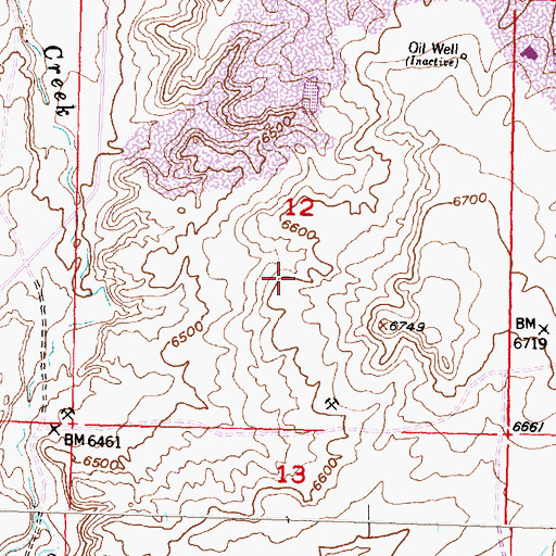 Topographic Map of Pinky Number Five Mine, WY