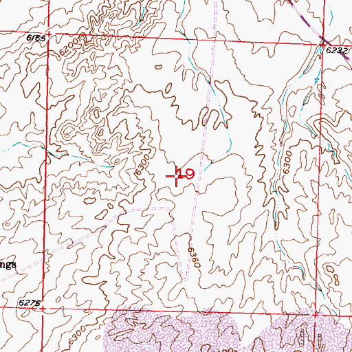 Topographic Map of Red Rock Number One Mine, WY