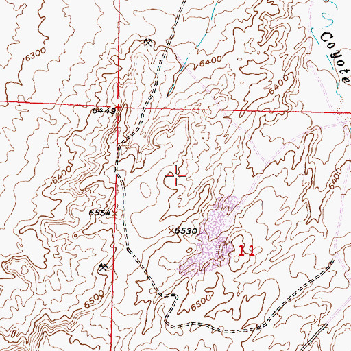 Topographic Map of Rex Mine, WY