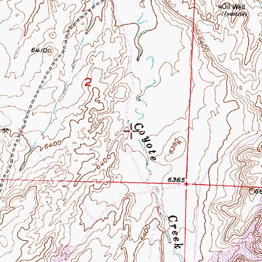 Topographic Map of Red Number One Mine, WY